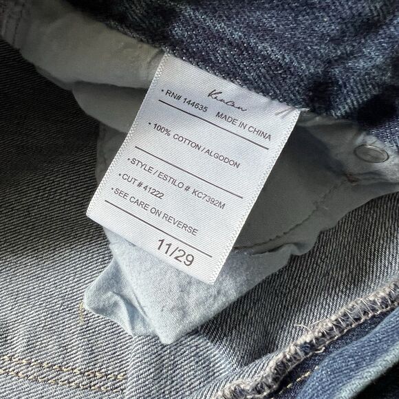 KanCan Jeans 11/29 Blue Taurus High Rise Straight Leg Button Fly Raw Hem KC7392M - Picture 7 of 7